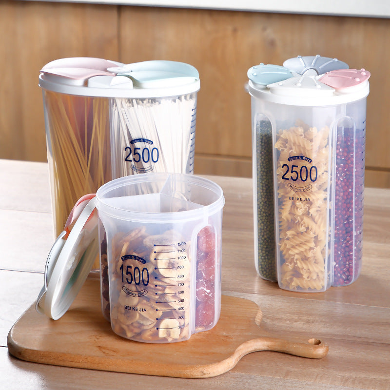 Airtight Transparent Kitchen Storage Container for Dry Food & Cereal