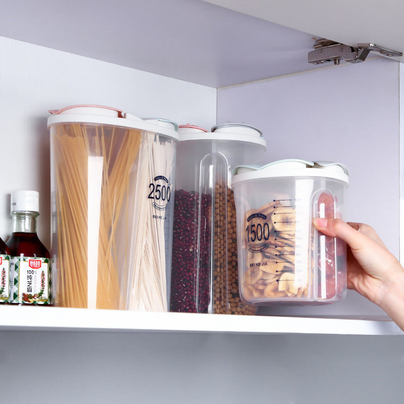 Airtight Transparent Kitchen Storage Container for Dry Food & Cereal