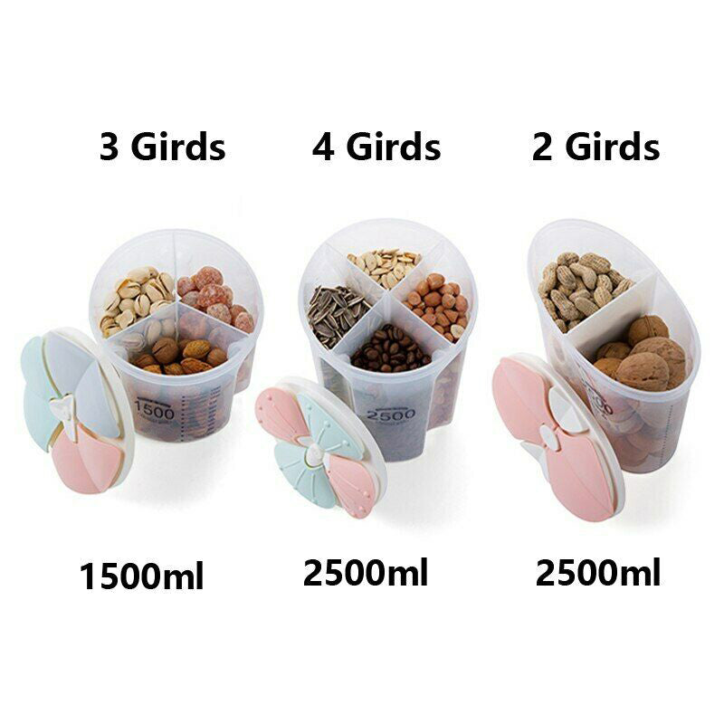 Airtight Transparent Kitchen Storage Container for Dry Food & Cereal
