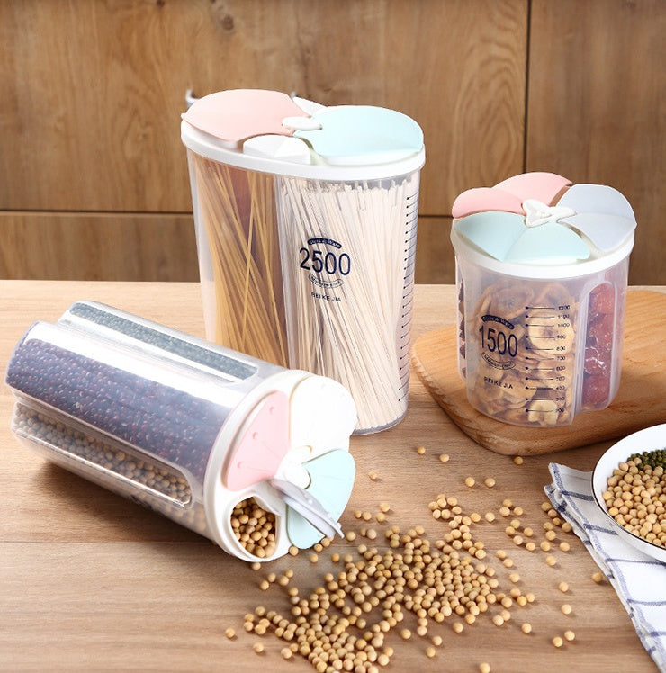 Airtight Transparent Kitchen Storage Container for Dry Food & Cereal